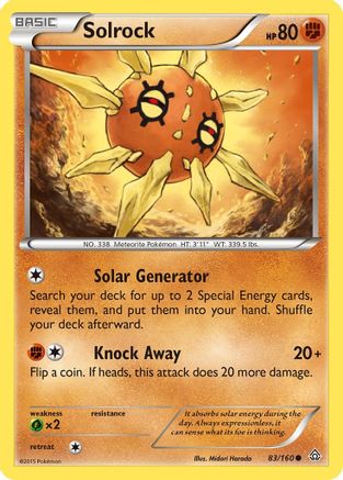 Solrock (83/160) [XY  Primal Clash] Reverse Holofoil - Common