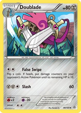 Doublade (99/160) [XY  Primal Clash] Reverse Holofoil - Uncommon