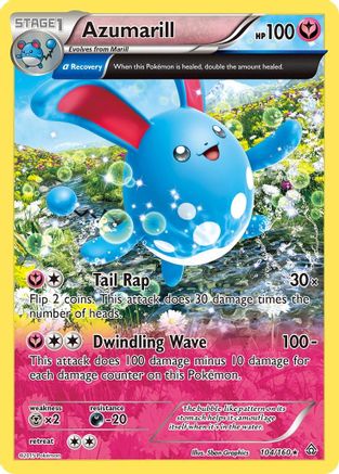 Azumarill (Alpha) (104/160) [XY  Primal Clash] Reverse Holofoil - Holo Rare