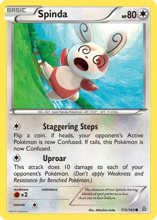 Spinda (115/160) [XY  Primal Clash] Reverse Holofoil - Common