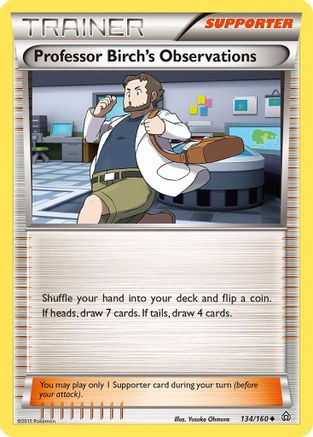 Professor Birch's Observations (134/160) [XY  Primal Clash] Reverse Holofoil - Uncommon