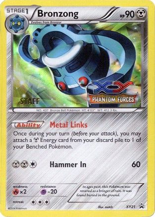 Bronzong - XY21 (Prerelease) [Staff] (XY21) [XY Promos] Holofoil - Promo