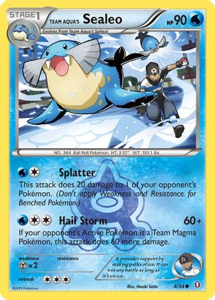 Team Aqua's Sealeo (004/34) [Double Crisis] Reverse Holofoil - Common