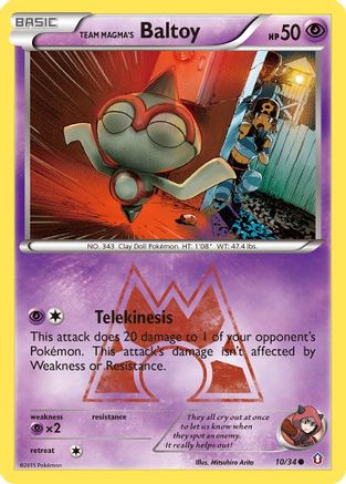 Team Magma's Baltoy (010/34) [Double Crisis] Reverse Holofoil - Common