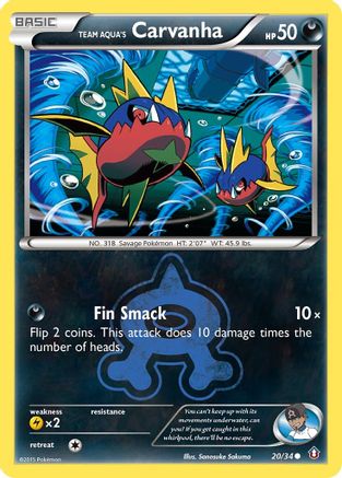 Team Aqua's Carvanha (020/34) [Double Crisis] Reverse Holofoil - Common