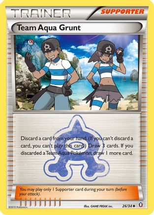 Team Aqua Grunt (026/34) [Double Crisis] Reverse Holofoil - Uncommon