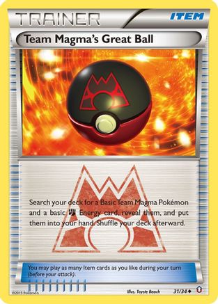 Team Magma's Great Ball (031/34) [Double Crisis] Reverse Holofoil - Uncommon