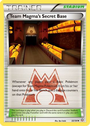 Team Magma's Secret Base (032/34) [Double Crisis] Reverse Holofoil - Uncommon