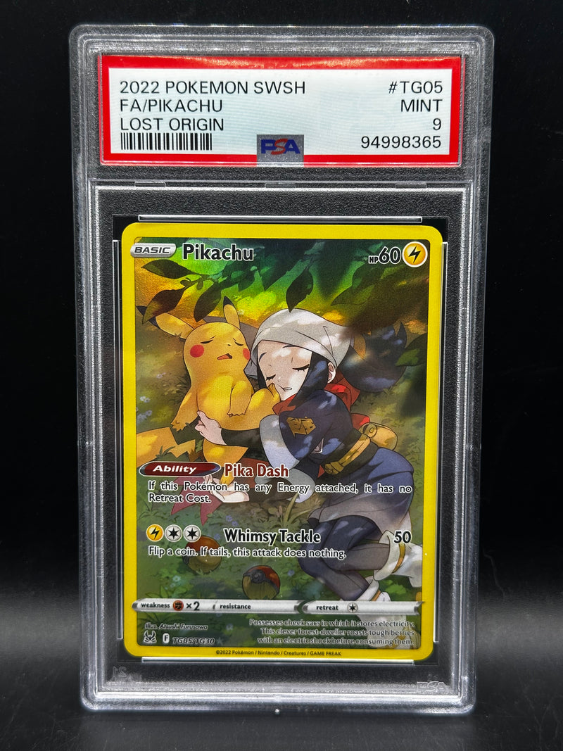 Pikachu - Trainer Gallery - Lost Origin (PSA 9)