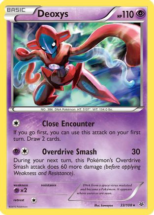 Deoxys (033/108) [XY  Roaring Skies] Reverse Holofoil - Holo Rare