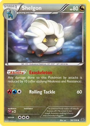Shelgon (56/108) [XY  Roaring Skies] Reverse Holofoil - Uncommon