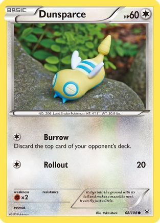 Dunsparce (068/108) [XY  Roaring Skies] Reverse Holofoil - Common