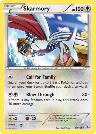 Skarmory (069/108) [XY  Roaring Skies] Reverse Holofoil - Rare