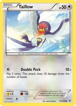 Taillow (070/108) [XY  Roaring Skies] - Common