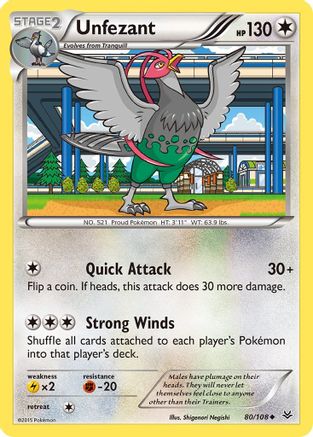 Unfezant (80/108) [XY  Roaring Skies] - Uncommon