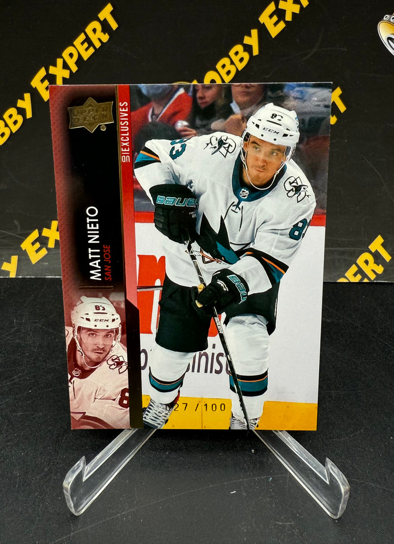 Matt Nieto Base UD Exclusives 027/100 - San Jose Sharks