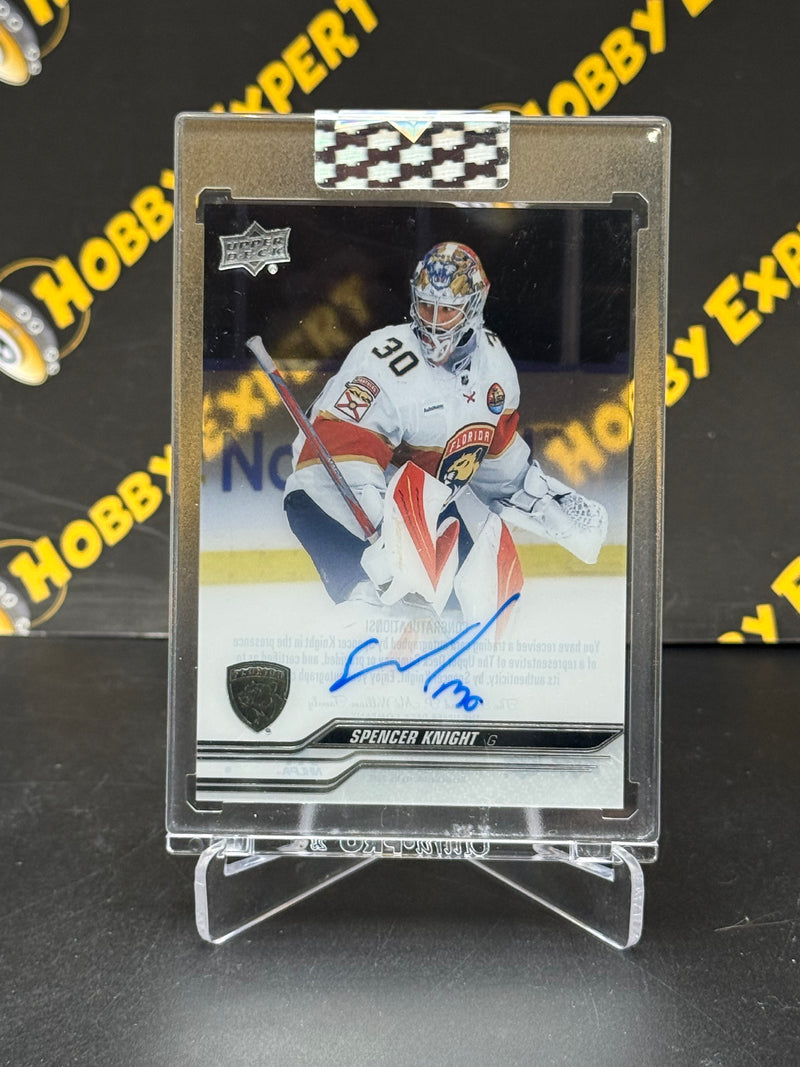 Spencer Knight Auto Clear Cut - Florida Panthers 2023-24 Clear Cut Hockey