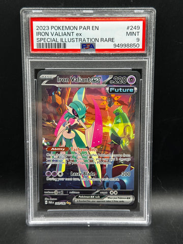 Iron Valiant ex - Special Illustration Rare - Paradox Rift (PSA 9)