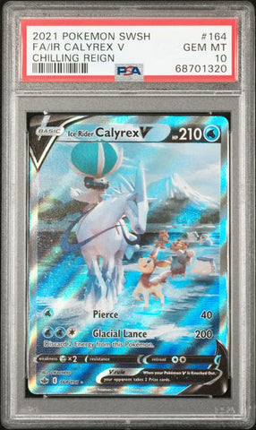 Ice Rider Calyrex V #164 - Chilling Reign Alternate Rare - PSA 10
