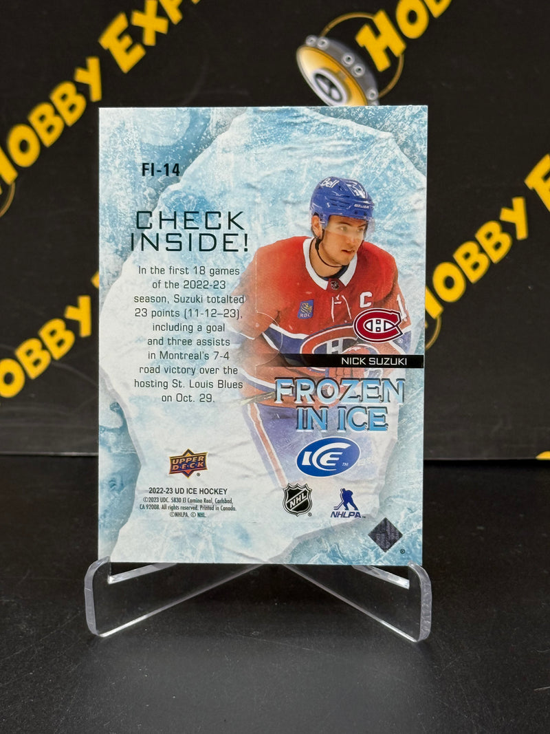Nick Suzuki Frozen in Ice UNRIPPED - Montreal Canadiens 2022-23 Ice Hockey