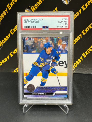Matt Savoie Young Guns PSA 10 - Buffalo Sabres