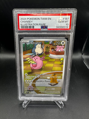 Chansey Illustration Rare #187 - 2024 Twilight Masquerade (PSA 10)