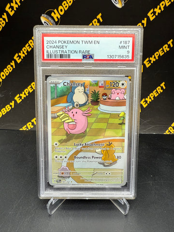 Chansey Illustration Rare #187 - Twilight Masquerade - PSA 9