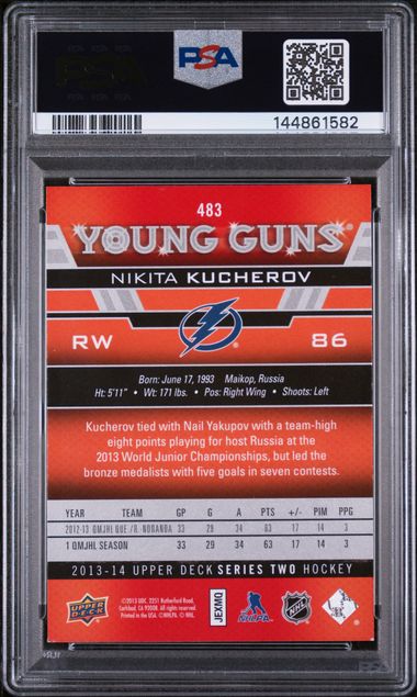 Nikita Kucherov Young Guns PSA 8 - Tampa Bay Lightning
