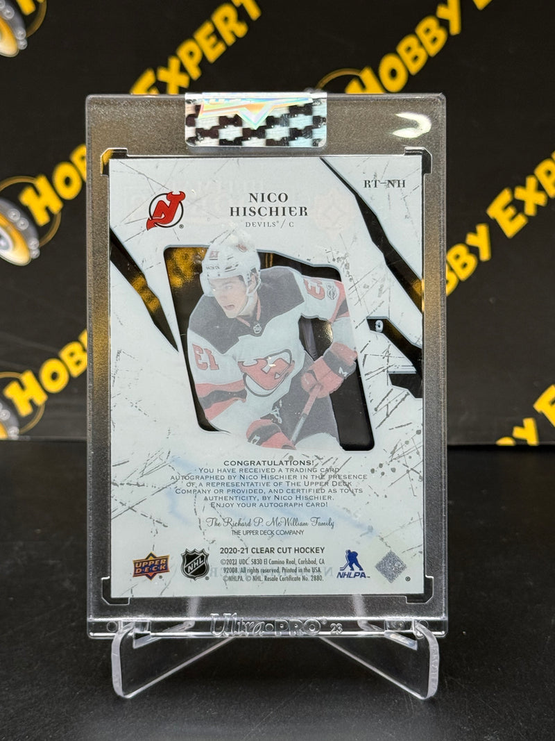 Nico Hischier Ultimate Rookies Auto - New Jersey Devils 2020-21 Clear Cut Hockey