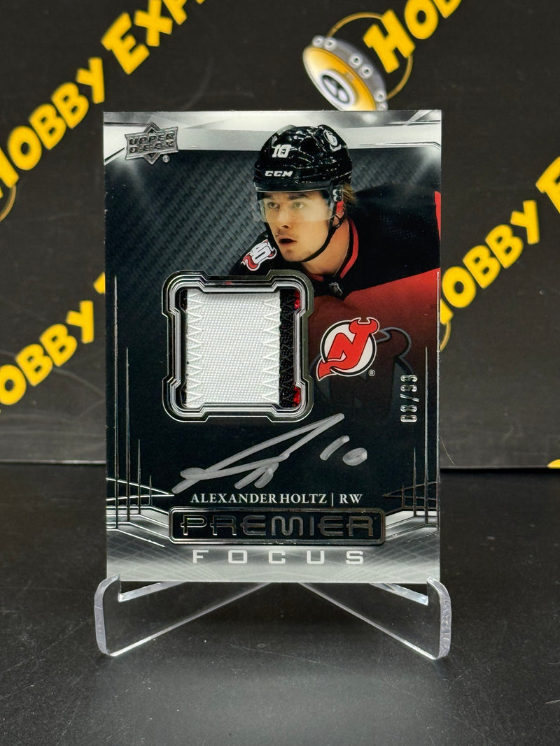 Alexander Holtz Premier Focus Auto Patch 08/99 - New Jersey Devils 2022-23 Premier Hockey