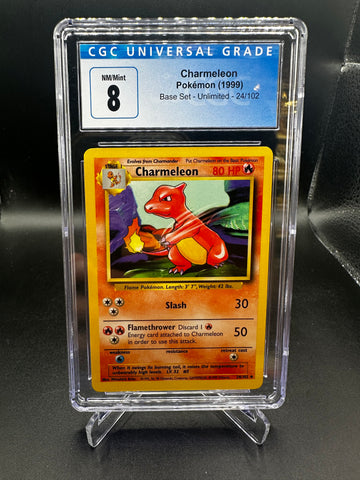 Charmeleon #24 - 1999 Base Set Unlimited - CGC 8