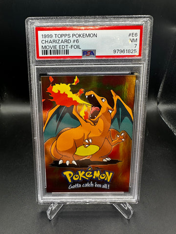 Charizard Movie EDT Foil #E6 - 1999 Topps Pokemon - PSA 7