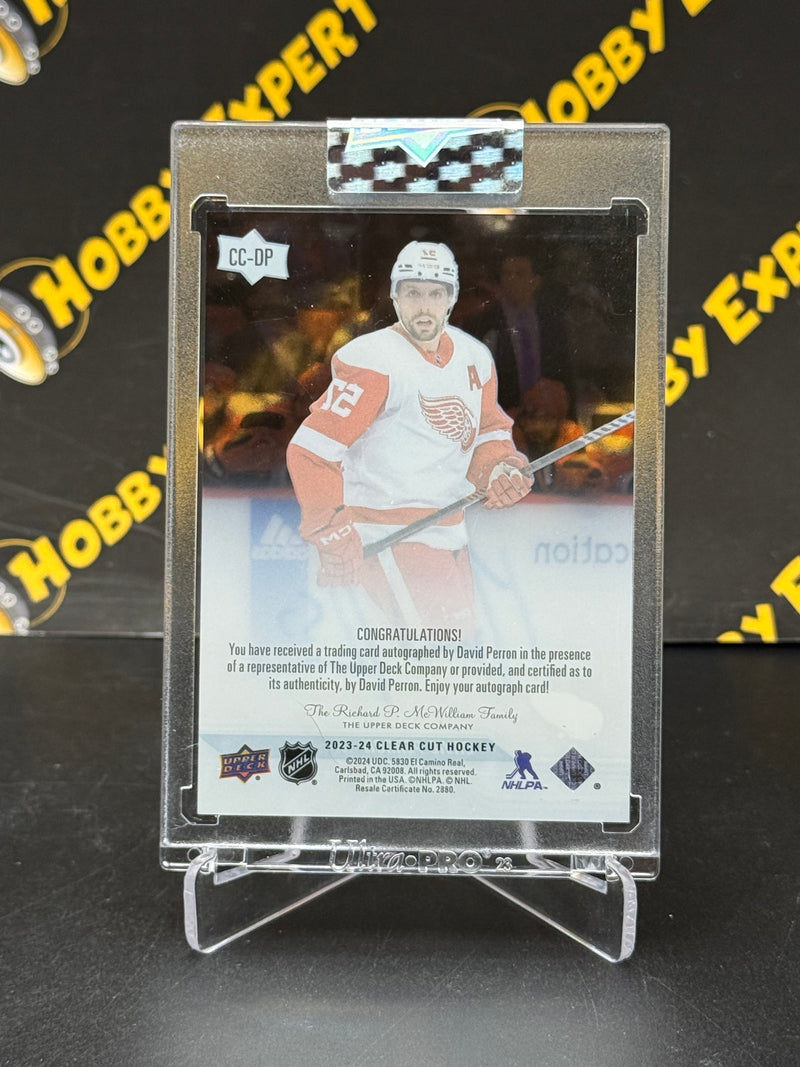 David Perron Auto Clear Cut - Detroit Red Wings 2023-24 Clear Cut Hockey