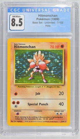 Hitmonchan - Base Set Unlimited Holo - CGC 8.5