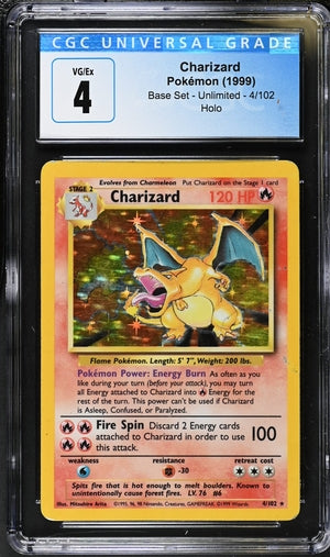 Charizard - Base Set Unlimited Holo - CGC 4