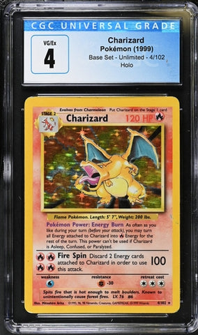 Charizard - Base Set Unlimited Holo - CGC 4