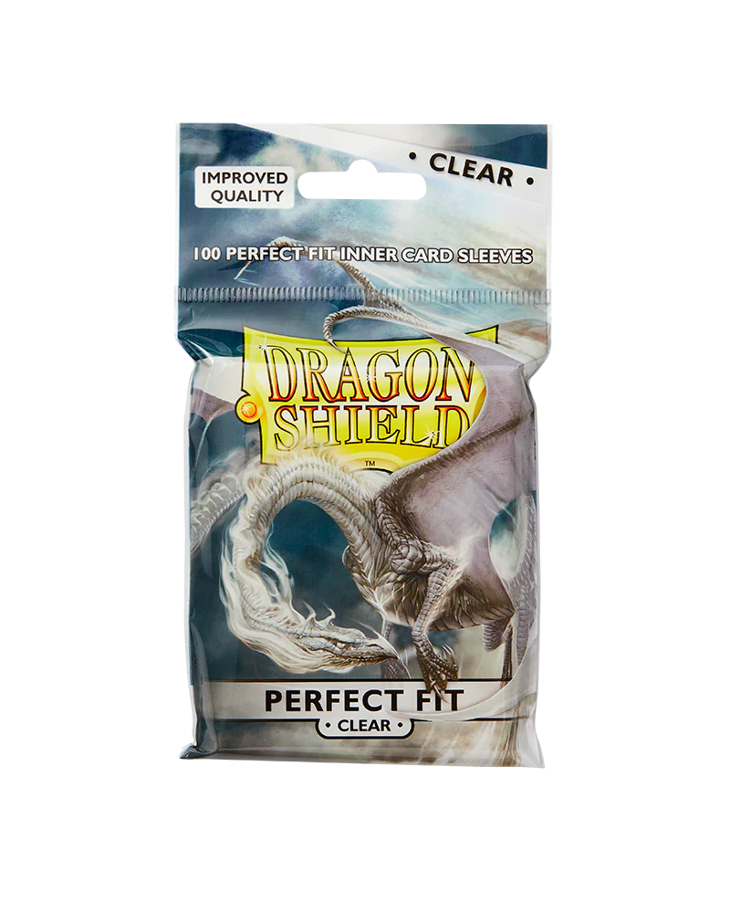 Clear Perfect Fit Inner Card Sleeves 100 CT - Dragon Shield