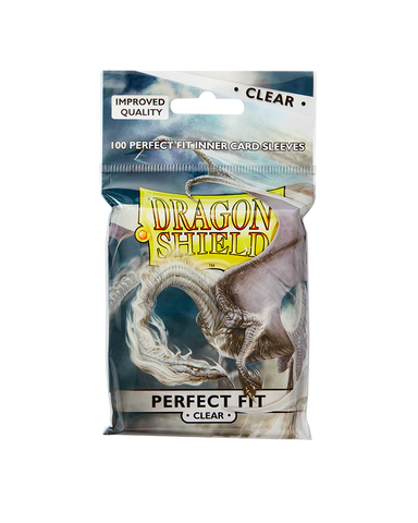 Clear Perfect Fit Inner Card Sleeves 100 CT - Dragon Shield