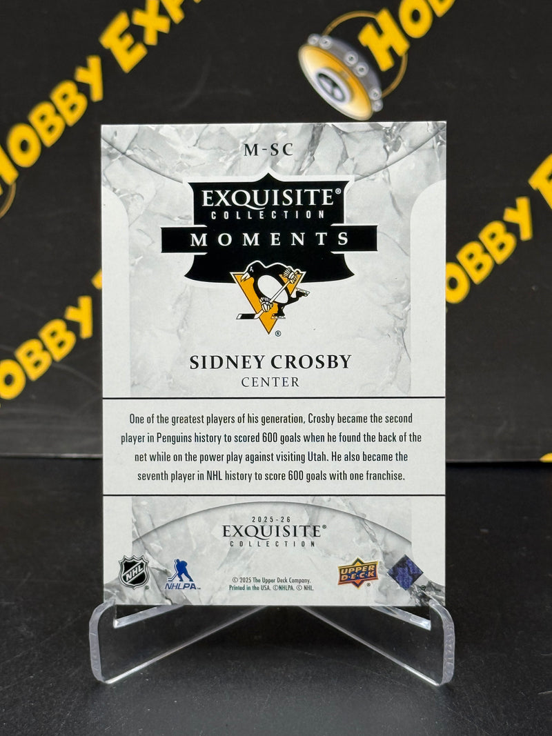 Sidney Crosby Exquisite Collections Moments 11/49 - Pittsburgh Penguins 2024-25 Black Diamond