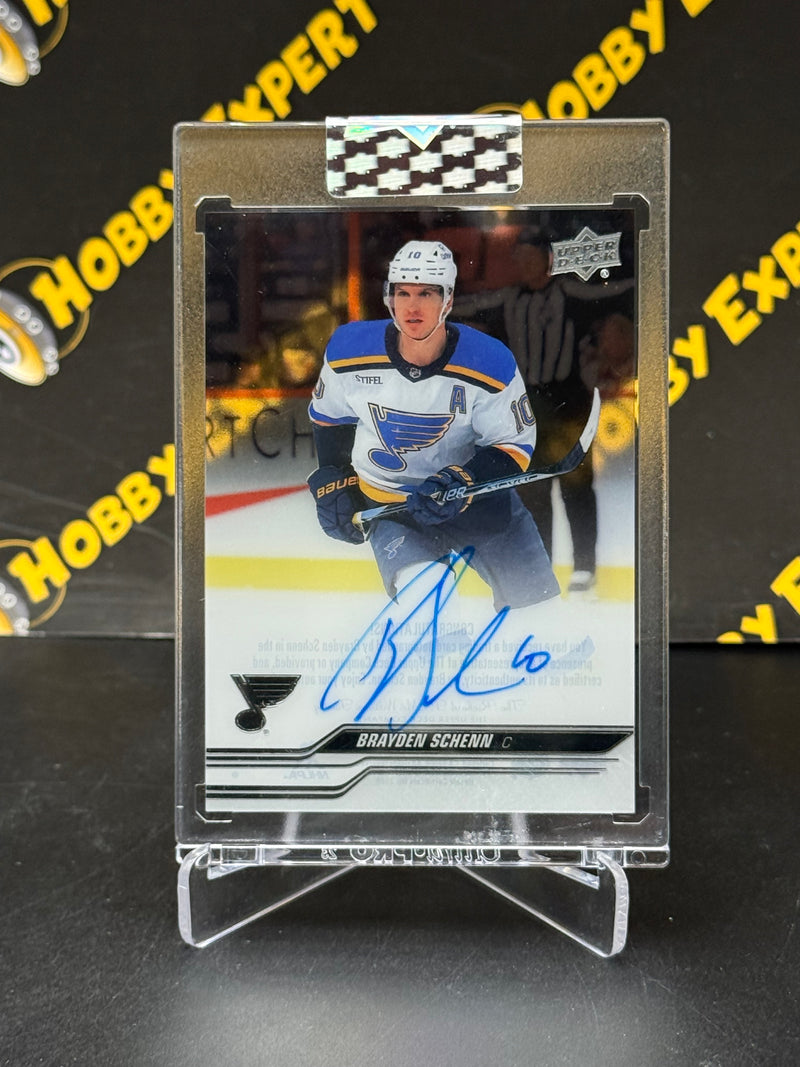 Brayden Schenn Auto Clear Cut - St. Louis Blues 2023-24 Clear Cut Hockey