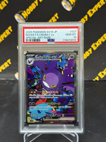 Rocket's Crobat ex #127 - SV10 Glory of Team Rocket SAR - PSA 10