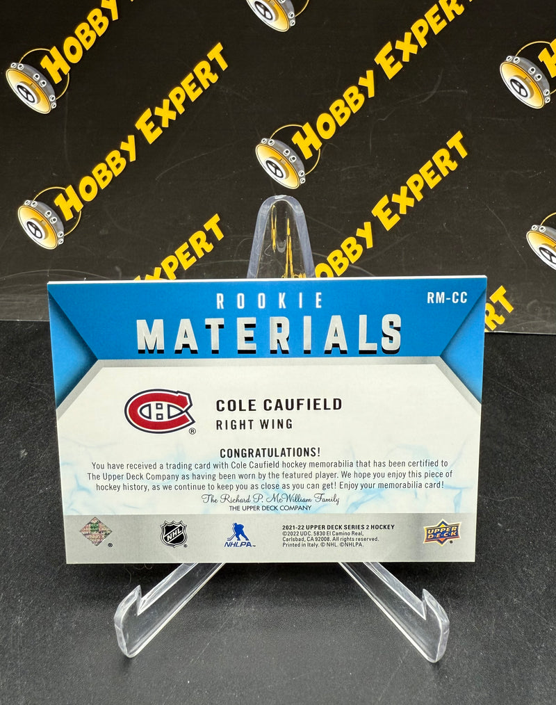 Cole Caufield Rookie Materials Red Patch - Montreal Canadiens