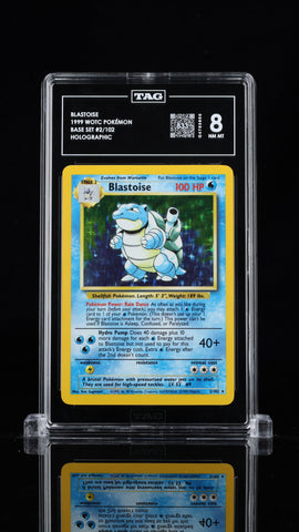 Blastoise #2 (Score 833) - Base Set Unlimited Holo - TAG 8
