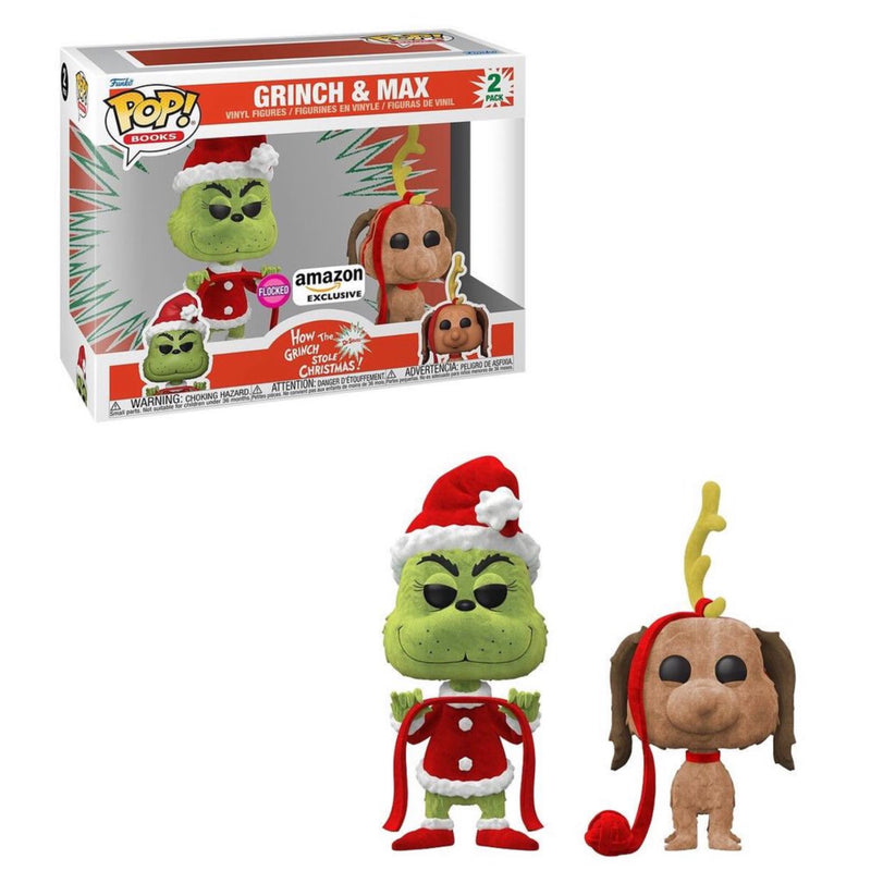 Grinch & Max - How The Grinch Stole Christmas 2 Pack (Flocked) (Amazon Exclusive)