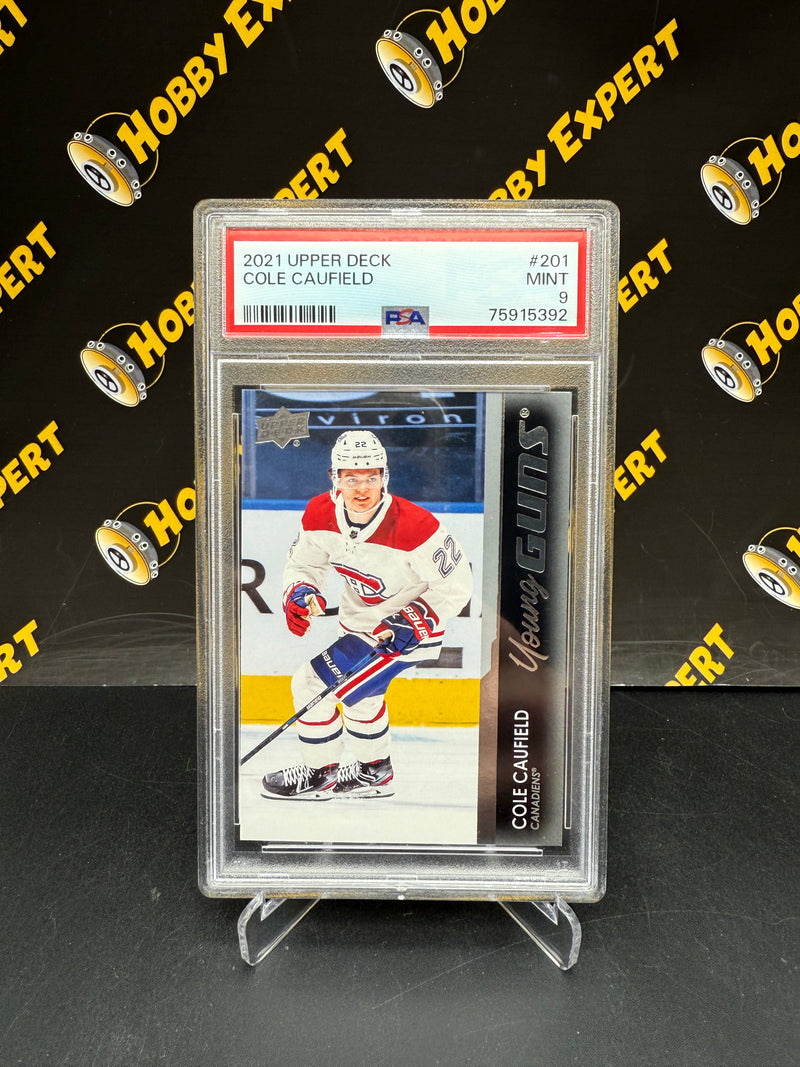 Cole Caufield Young Guns PSA 9 - Montreal Canadiens