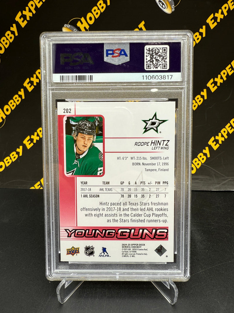 Roope Hintz Young Guns Renewed UD Exclusives 064/100 PSA 10 - Dallas Stars