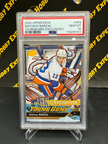 Mathew Barzal Young Guns Renewed UD Exclusives 032/100 PSA 10 - New York Islanders