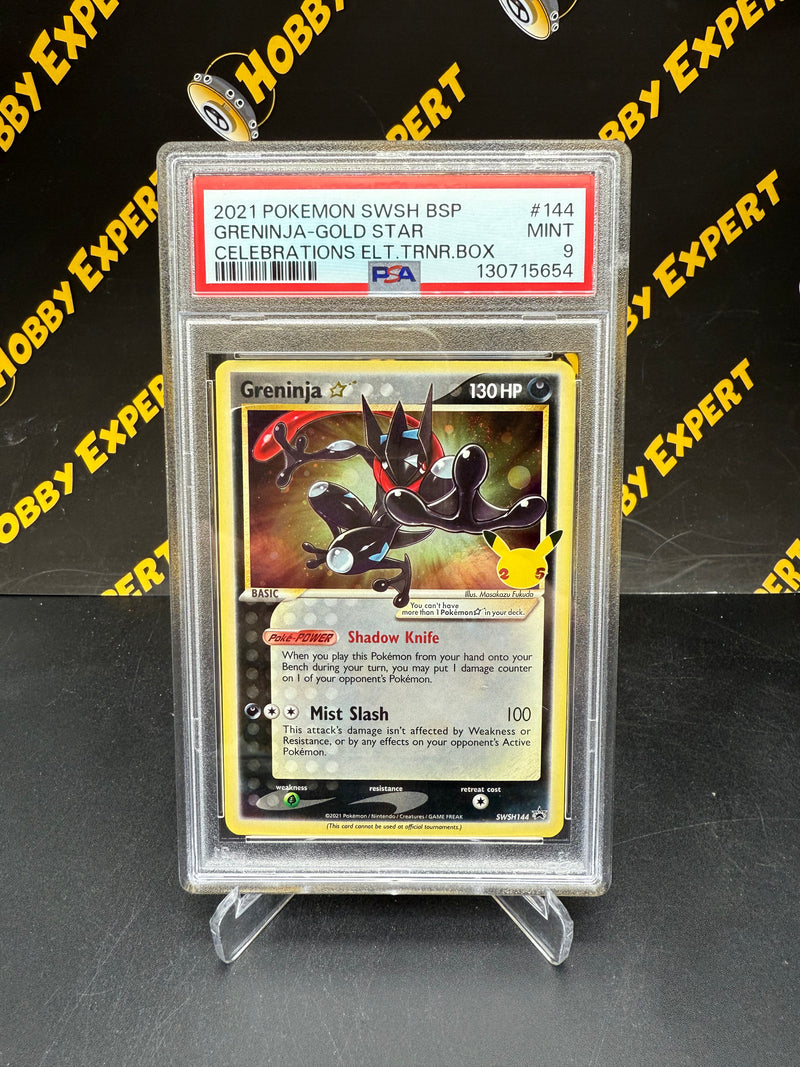 Greninja Gold Star SWSH144 - Celebrations ETB - PSA 9