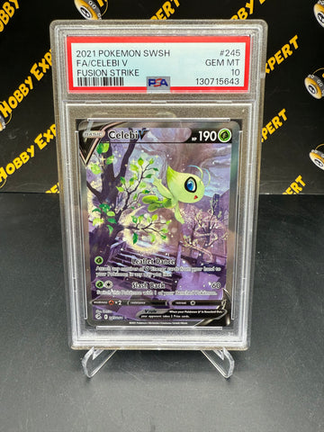 Celebi V Alternate Art #245 - Fusion Strike - PSA 10