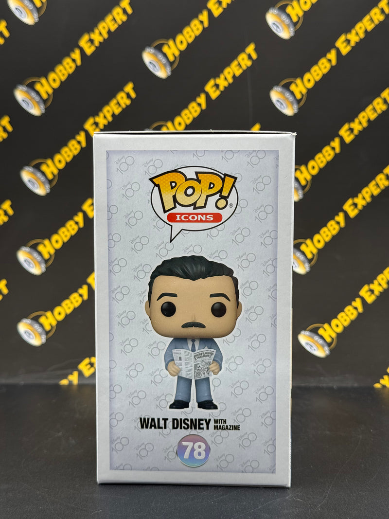 Walt Disney with Magazine